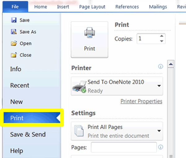 Free Microsoft Word Tutorial - Printing Basics - Printing a Document 1