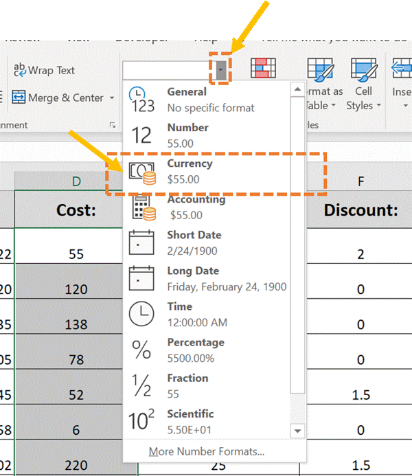 How to apply the Currency Format - Excel 2016 Tutorial