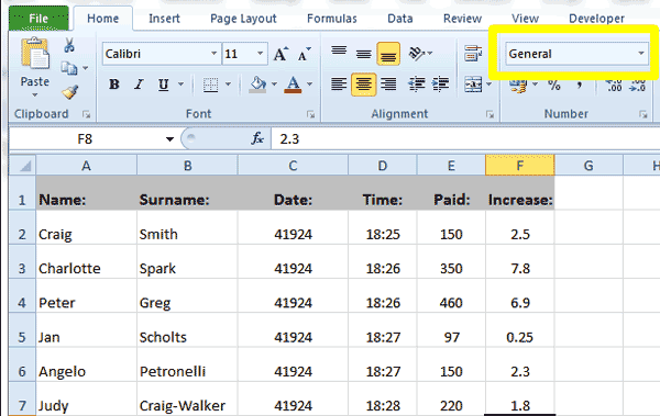 Microsoft Excel Tutorial - Shortcuts for General Number and Scientific Number Formats