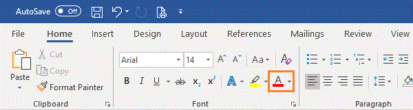 Change Font Color in Word
