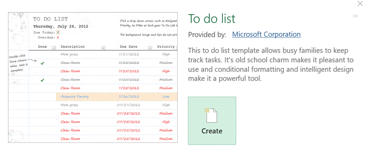 Excel To Do List Template 