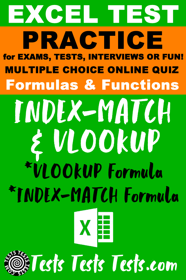 VLOOKUP in Excel 2016 Test
                    INDEX-MATCH & VLOOKUP in Excel
