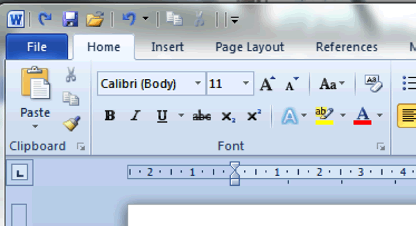 Microsoft Word Test - Question 6 - Customizing the Quick Access Toolbar