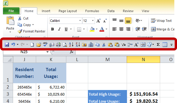 Move the Quick Access Toolbar - Excel Tutorial
