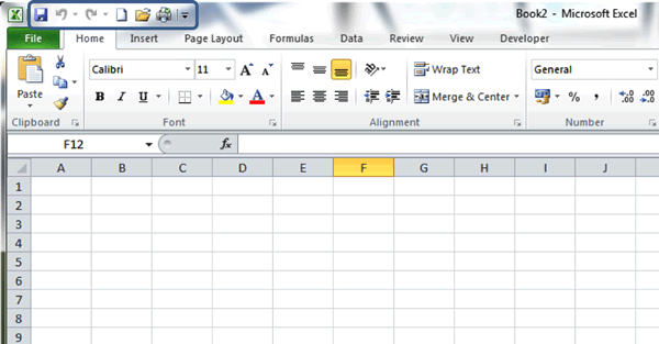 Excel - The Quick Access Toolbar or QAT