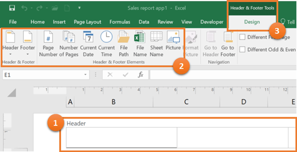 Add content to the Excel Header and Footer areas in three simple steps - Excel 2016 Tutorial