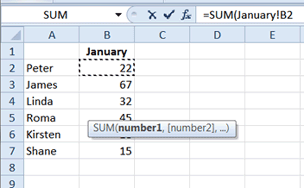 Calculate Formulas Across Worksheets - Excel Tutorial 