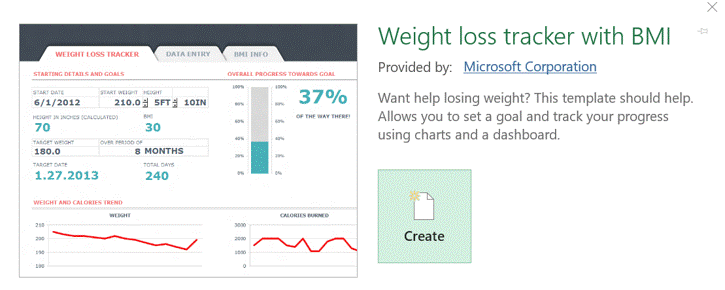 Weight Loss Tracker - Excel Templates